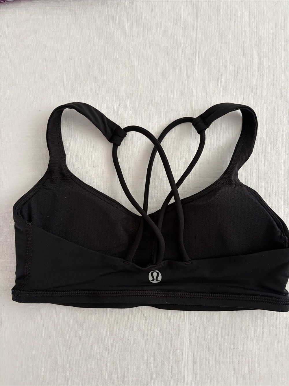lululemon Black Strappy Sports Bra with removable cups. Size 2 - Picture 2 of 4